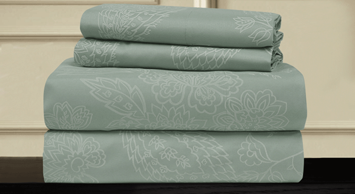 PRINTED PAISLEY SHEET SET SAGE